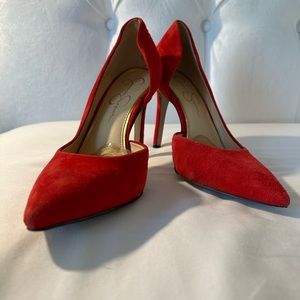 Red Jessica Simpson heels